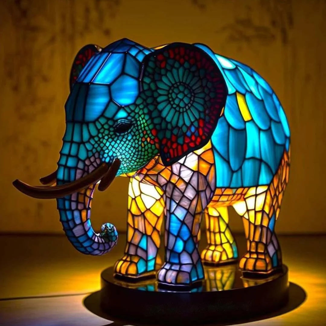 Tiffany Stijl Dierenlamp – Uniek Handgemaakt Design – Hars & Glas