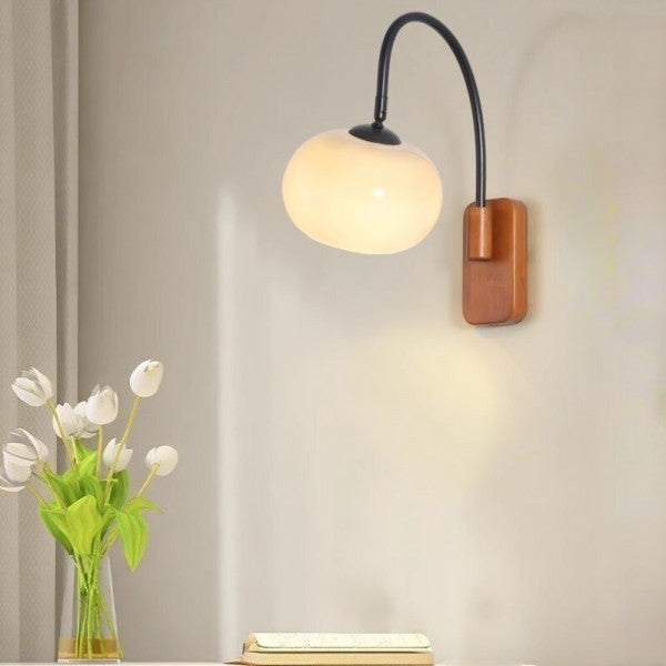 Santi Wandlamp - Muurlamp Met Houten BevestigingM