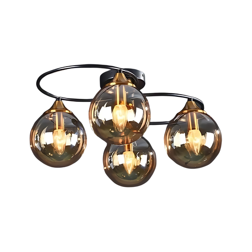 Toan Vintage Plafondlamp - Modern Design Met Glazen Bollen