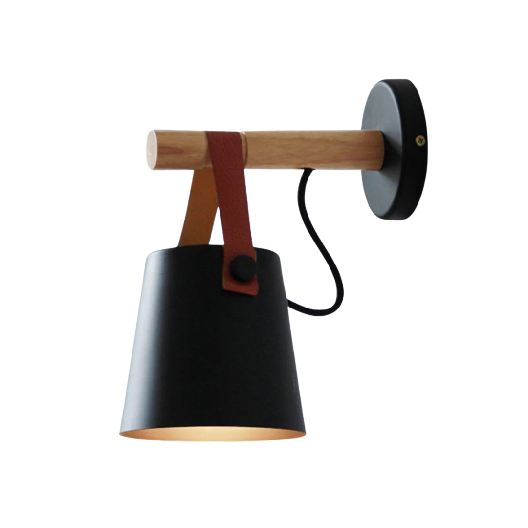 Konic Wandlamp - Stijlvolle Muurlamp Met Houten Accenten