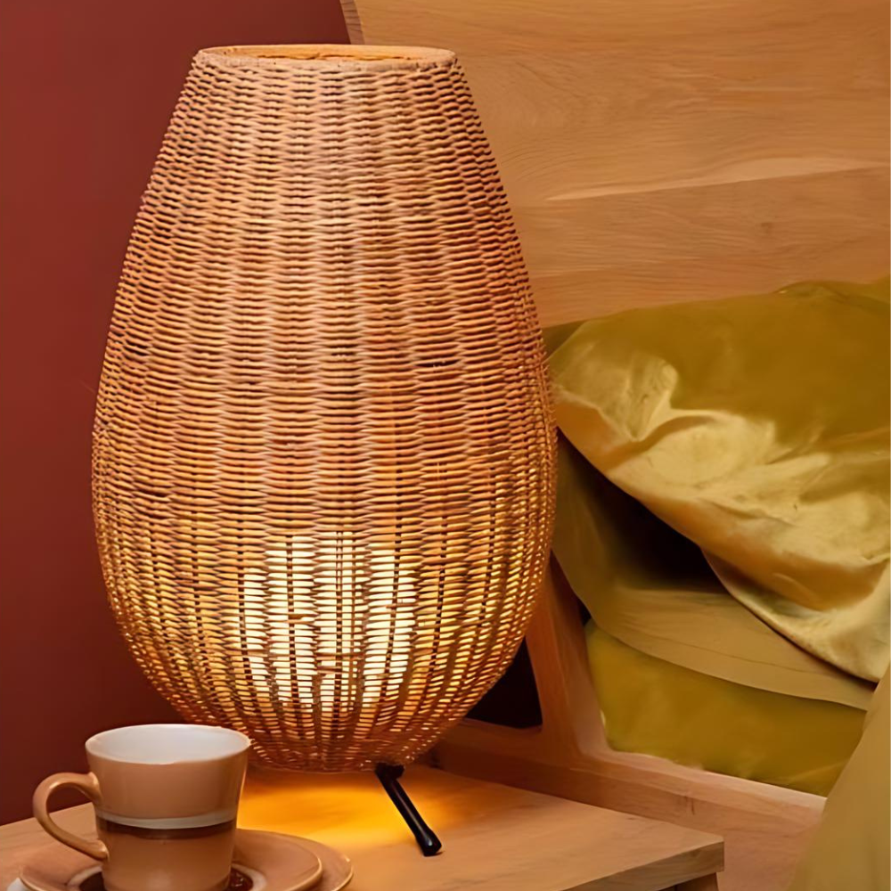 Boho Rattan Vloerlamp