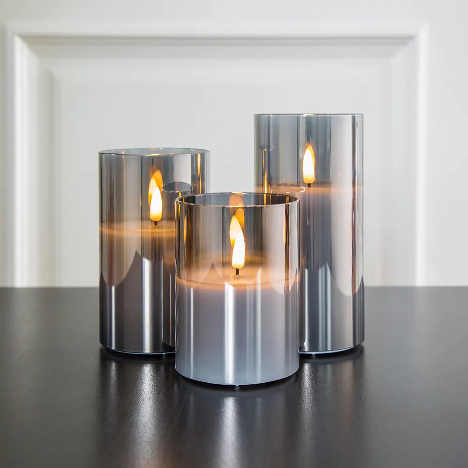 CozyCandels - Realistische LED Kaarsen met Spiegelglas