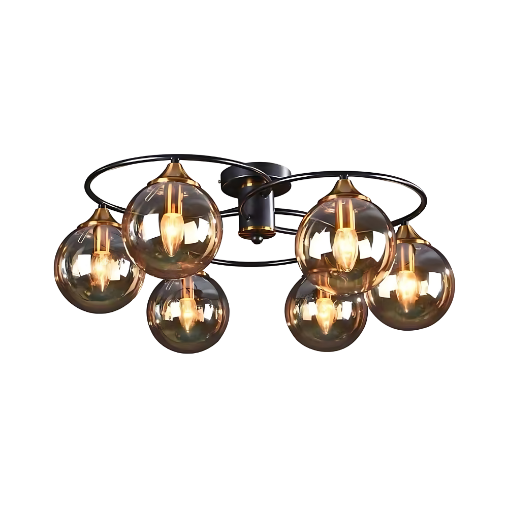 Toan Vintage Plafondlamp - Modern Design Met Glazen Bollen