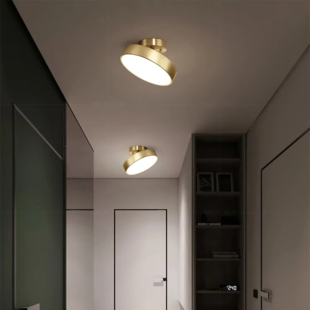 Ronde Gouden Plafondlamp - Stijlvolle Verlichting Voor Elk Interieur