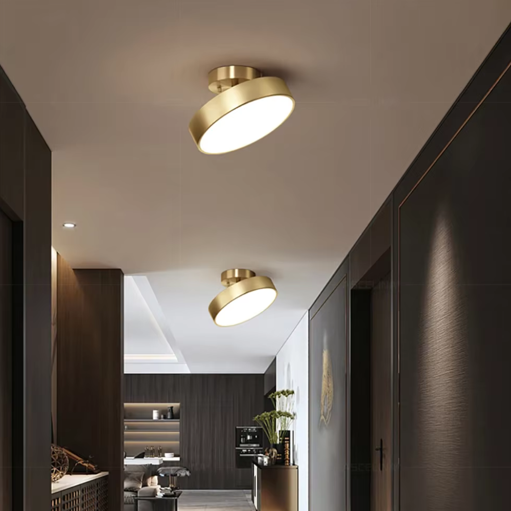 Ronde Gouden Plafondlamp - Stijlvolle Verlichting Voor Elk Interieur