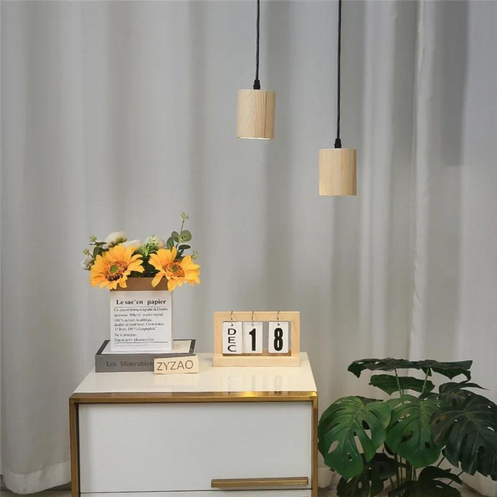 Rafi Scandinavische Houten Hanglamp