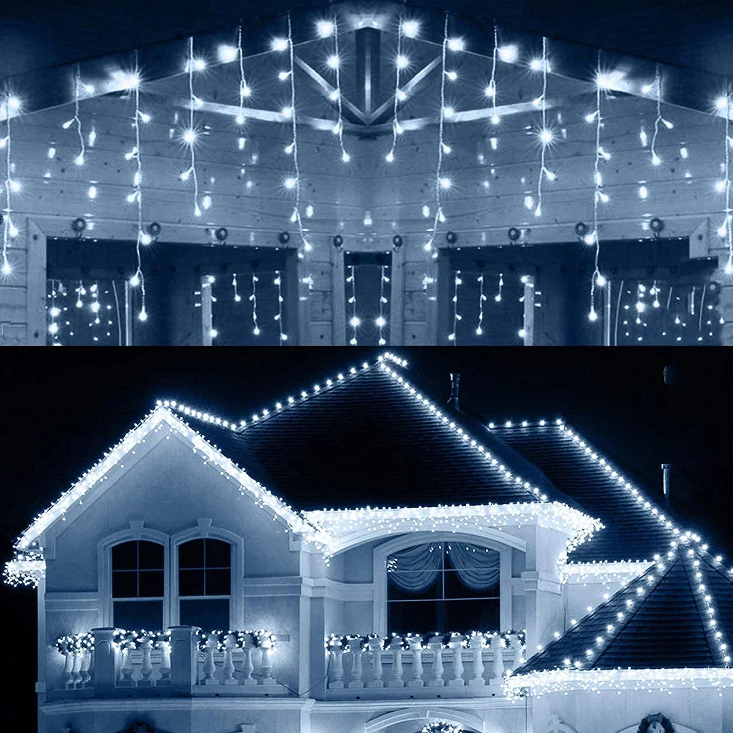 CozyFest LED Icicle Verlichting - Weerbestendige Sfeerverlichting voor Buiten - Perfect voor Kerst, Nieuwjaar, Feesten en Bruiloften