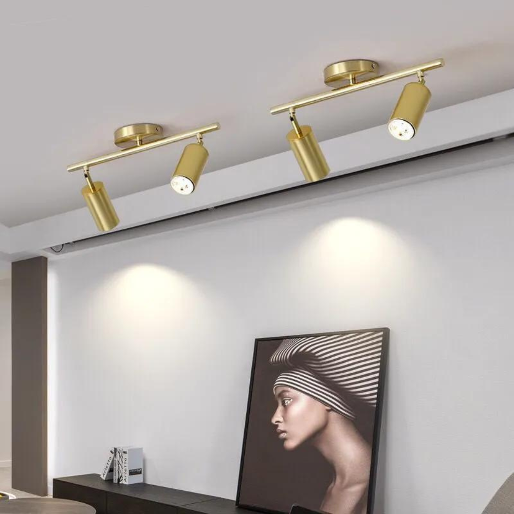 Lepure Plafondlamp - Moderne Gouden Spotverlichting