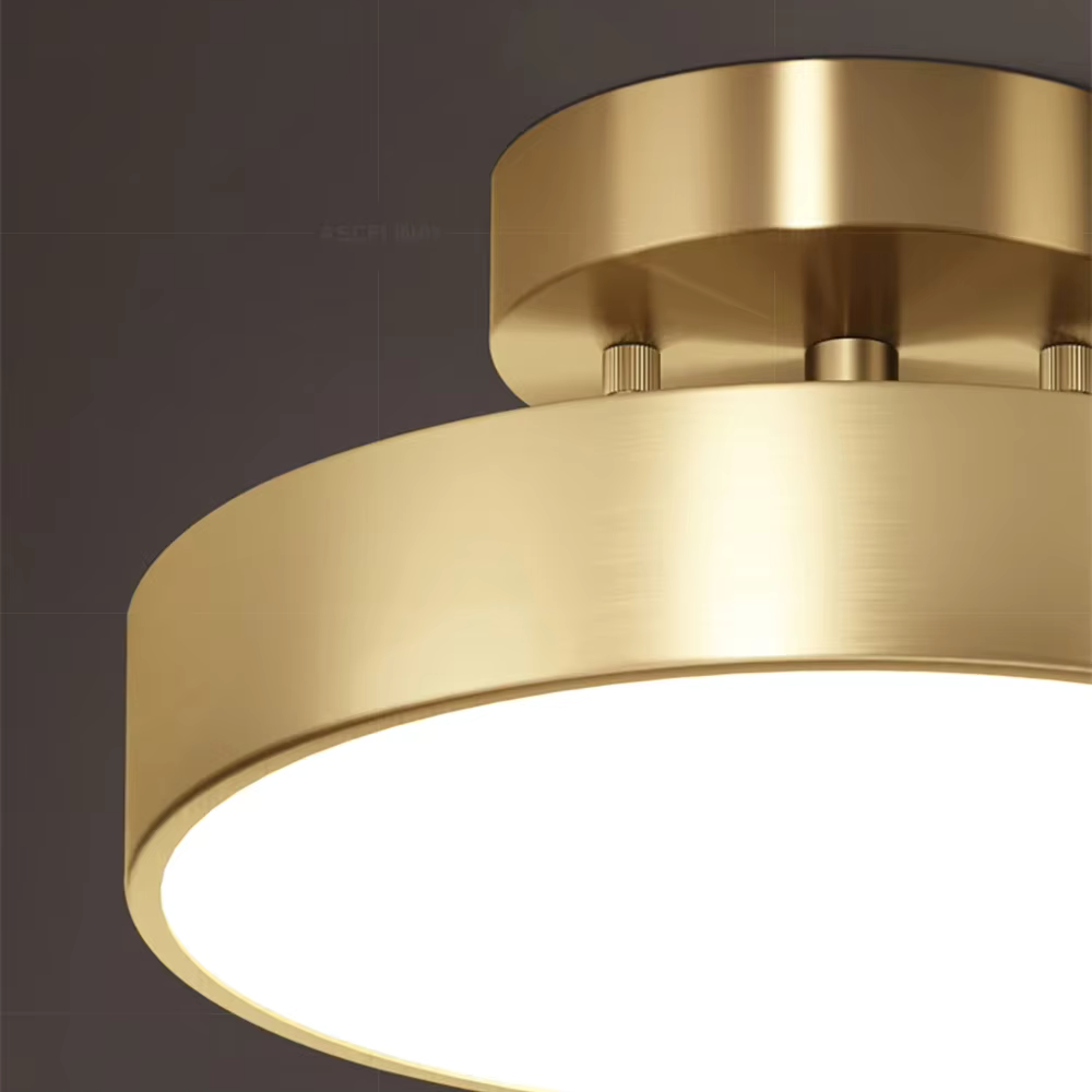 Ronde Gouden Plafondlamp - Stijlvolle Verlichting Voor Elk Interieur