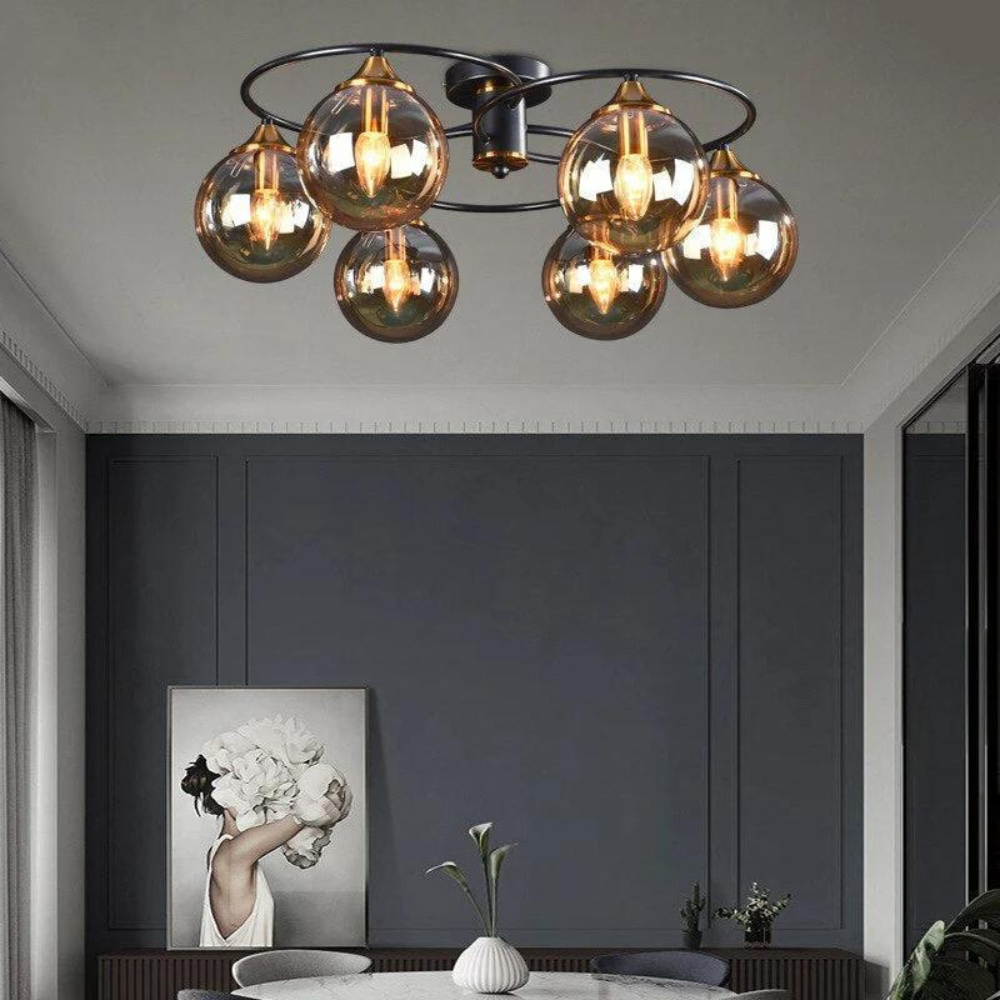 Toan Vintage Plafondlamp - Modern Design Met Glazen Bollen