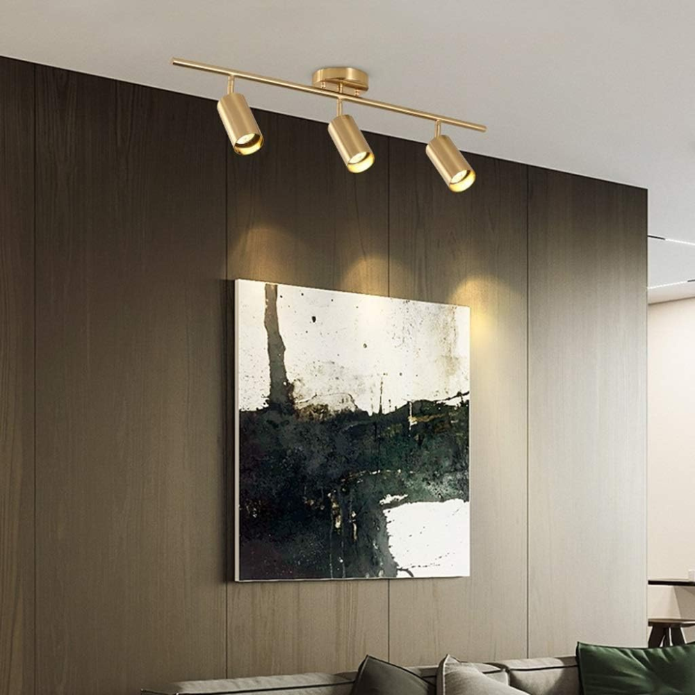 Lepure Plafondlamp - Moderne Gouden Spotverlichting