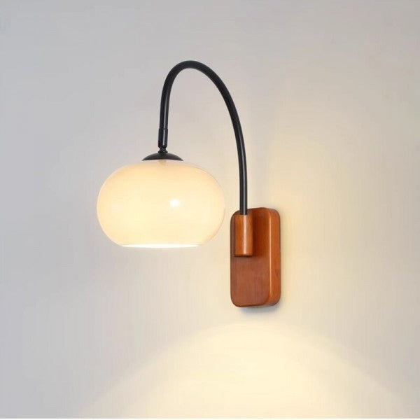 Santi Wandlamp - Muurlamp Met Houten BevestigingM