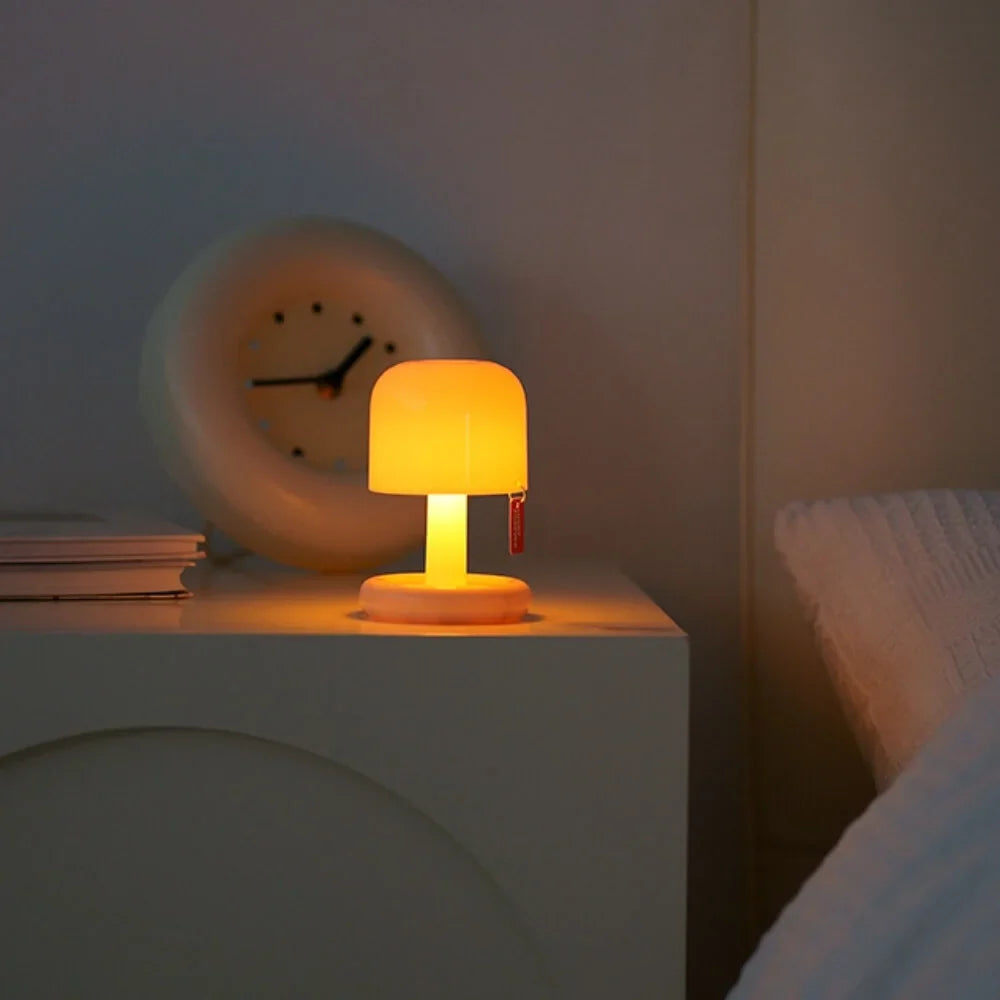 Bambo Tafellamp - Mini Paddenstoel Lamp