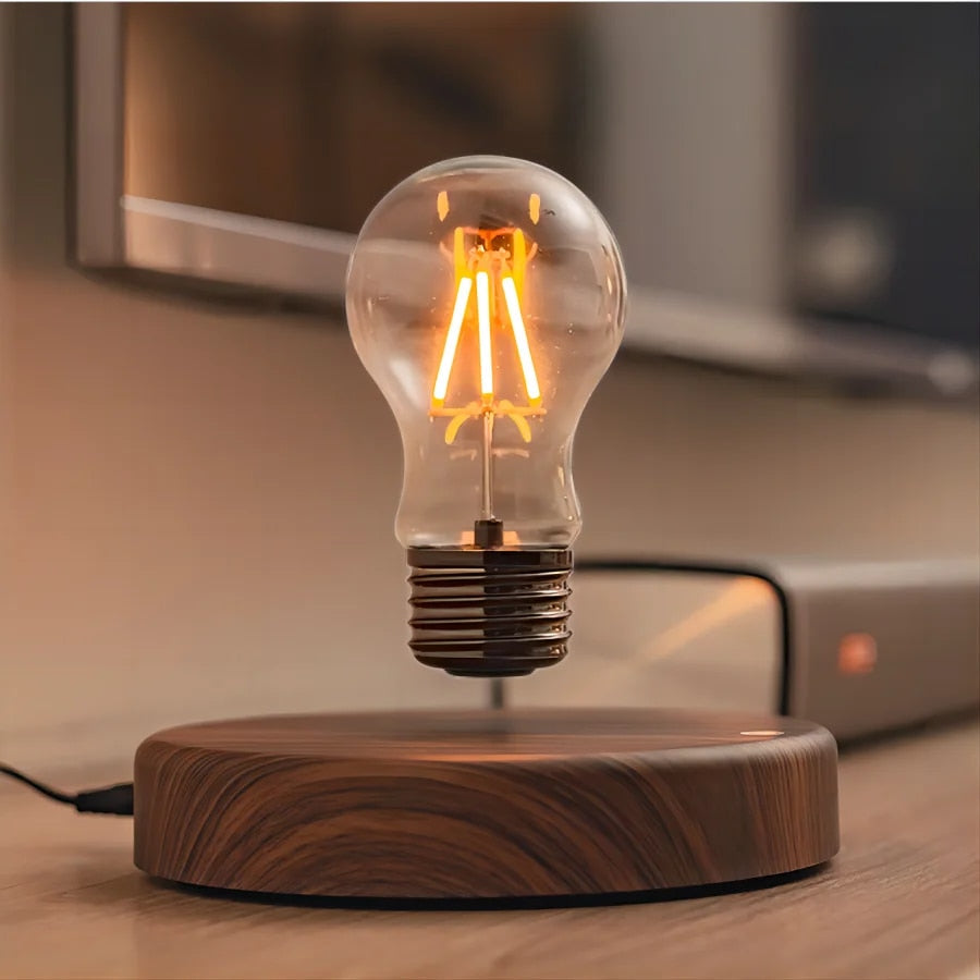 Levet Tafellamp - Zwevende LED Lamp Met Houten Basis