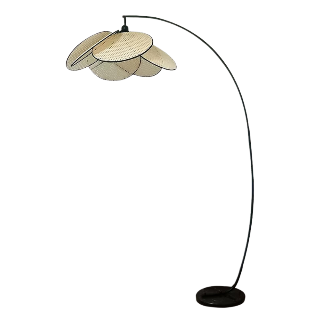 RattanLuxe Boogvloerlamp