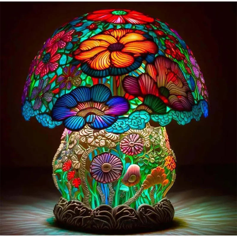 Lightshroom Tafellamp - Kleurrijke Paddenstoelen Lamp