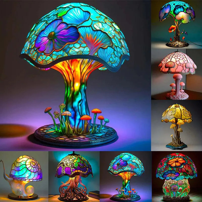 Lightshroom Tafellamp - Kleurrijke Paddenstoelen Lamp