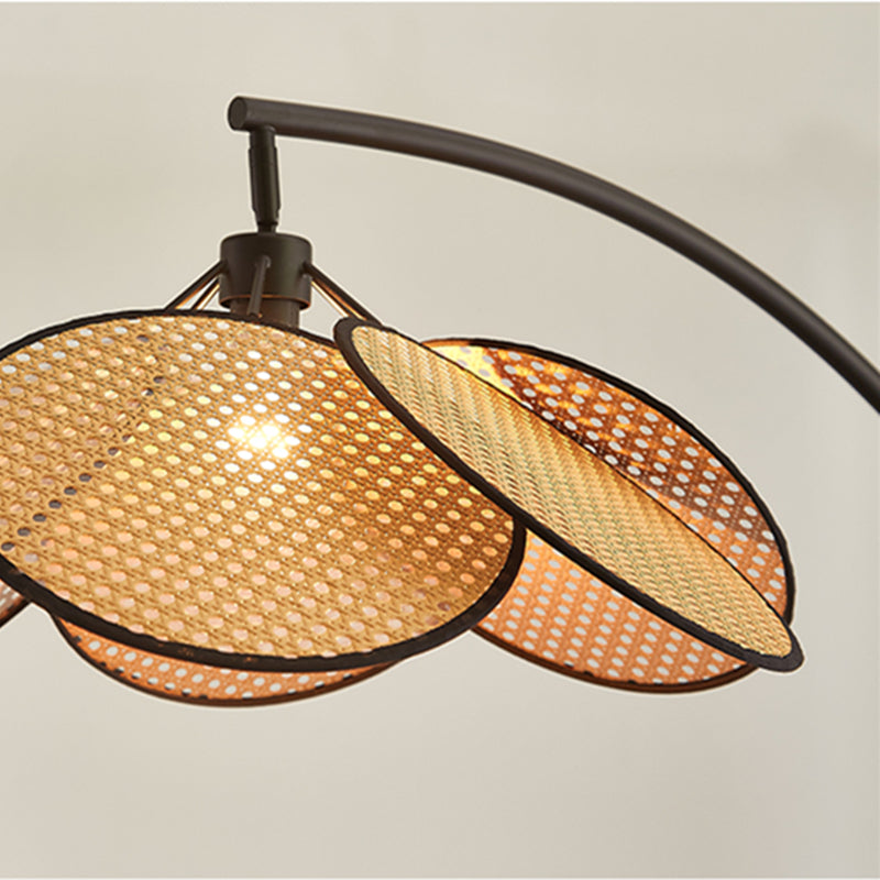 RattanLuxe Boogvloerlamp