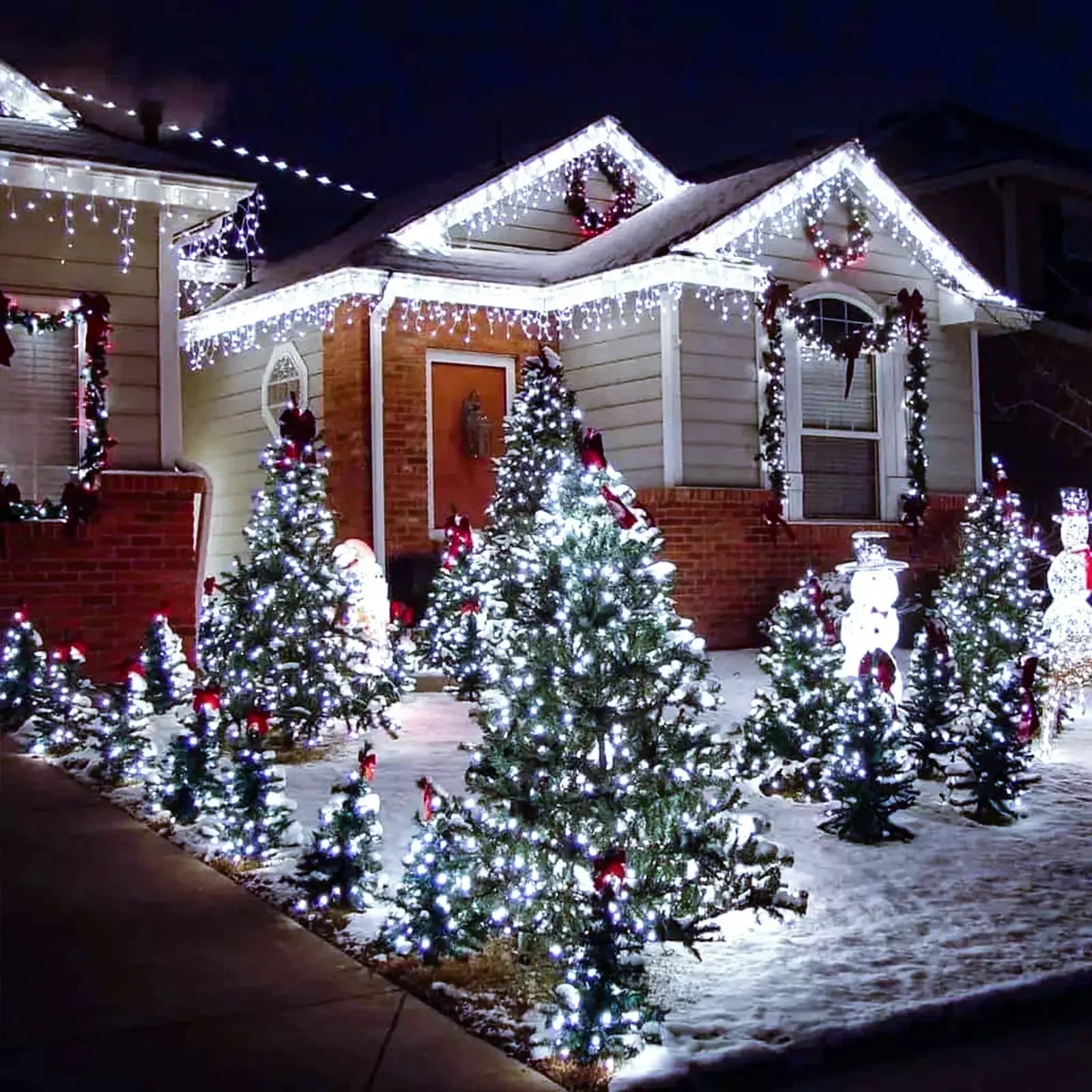 Sprookjesachtige Kerstverlichting Op Zonne-energie Voor Binnen en Buiten