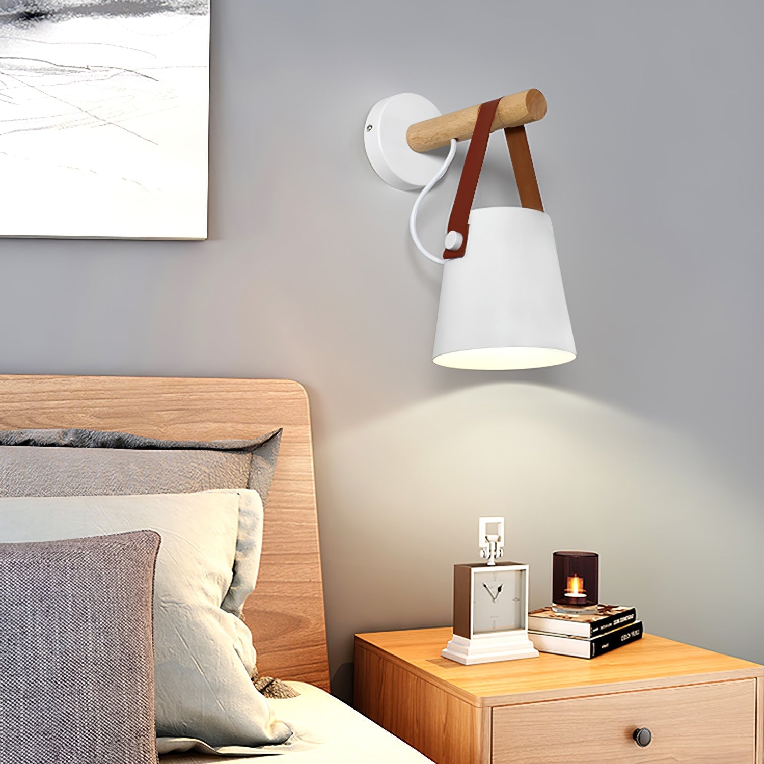 Konic Wandlamp - Stijlvolle Muurlamp Met Houten Accenten