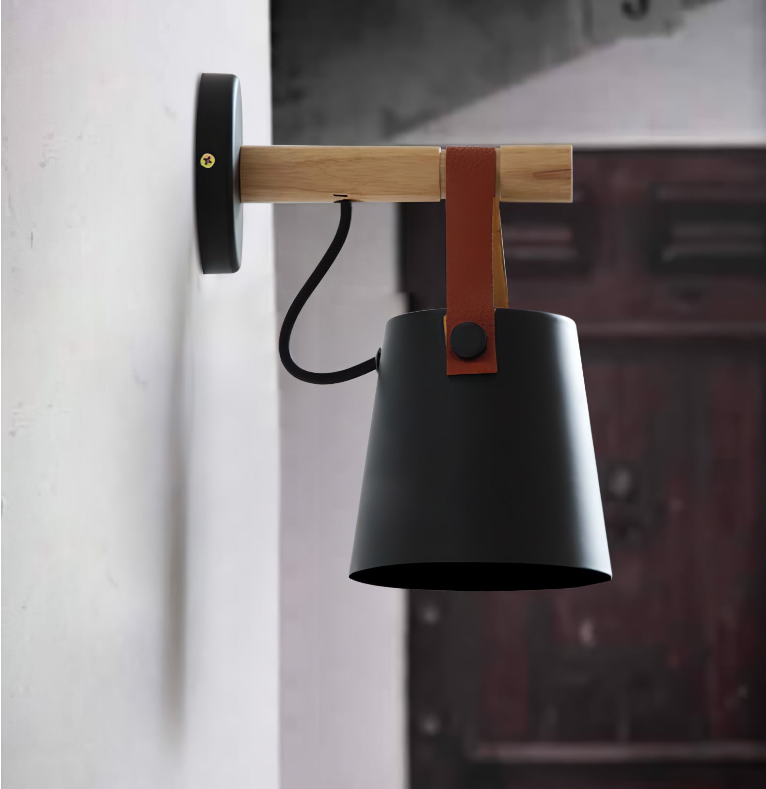 Konic Wandlamp - Stijlvolle Muurlamp Met Houten Accenten