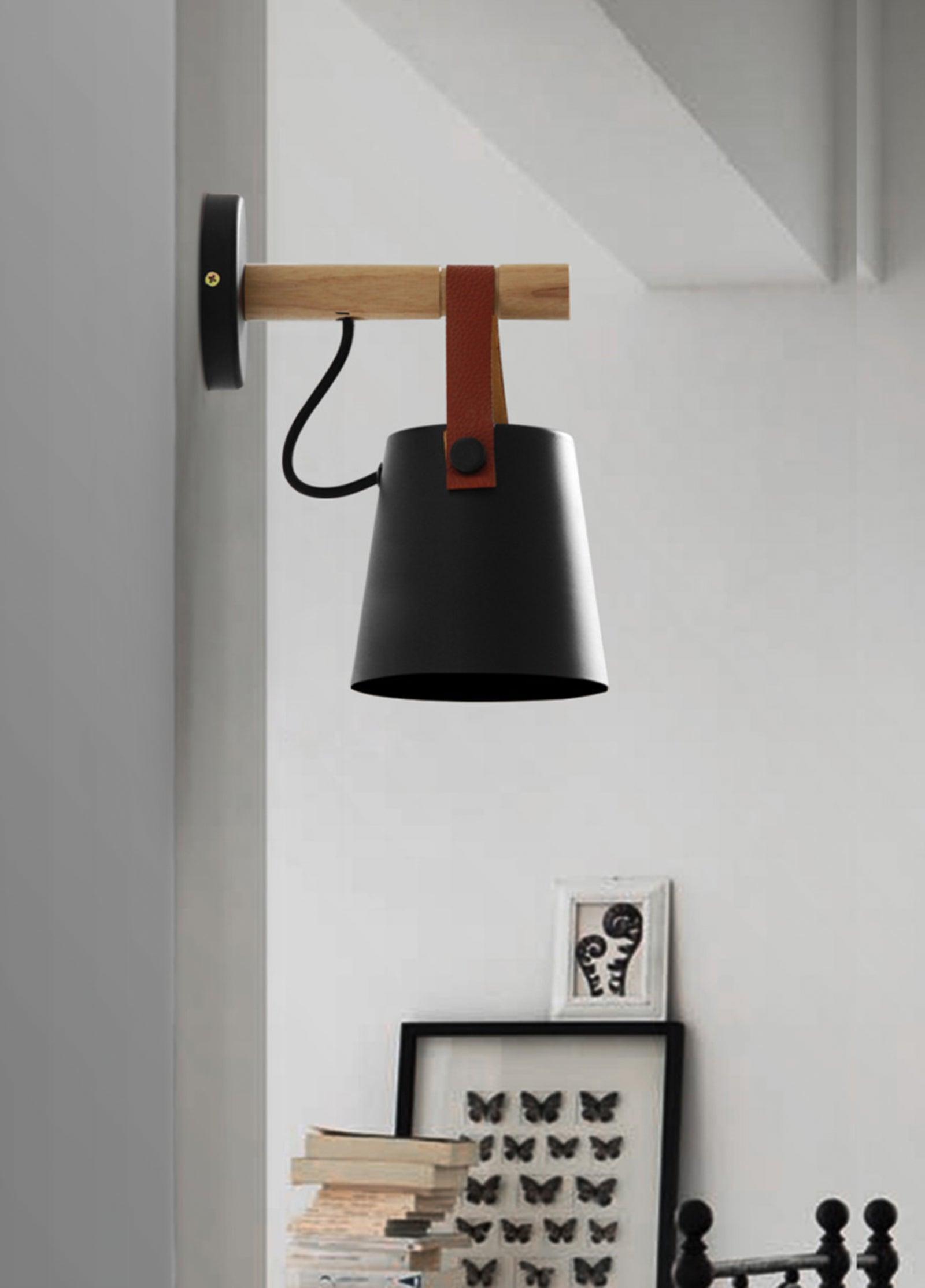 Konic Wandlamp - Stijlvolle Muurlamp Met Houten Accenten