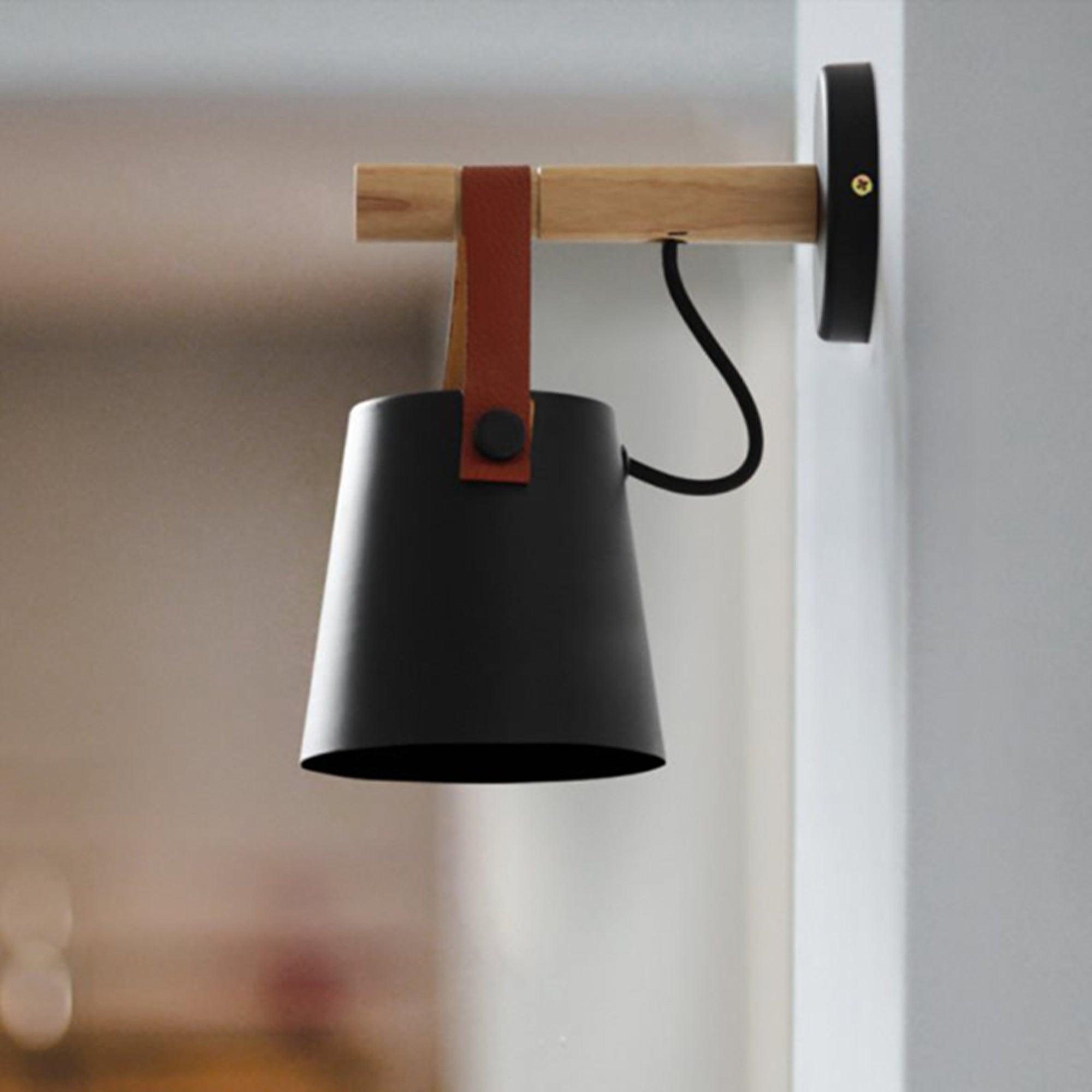 Konic Wandlamp - Stijlvolle Muurlamp Met Houten Accenten