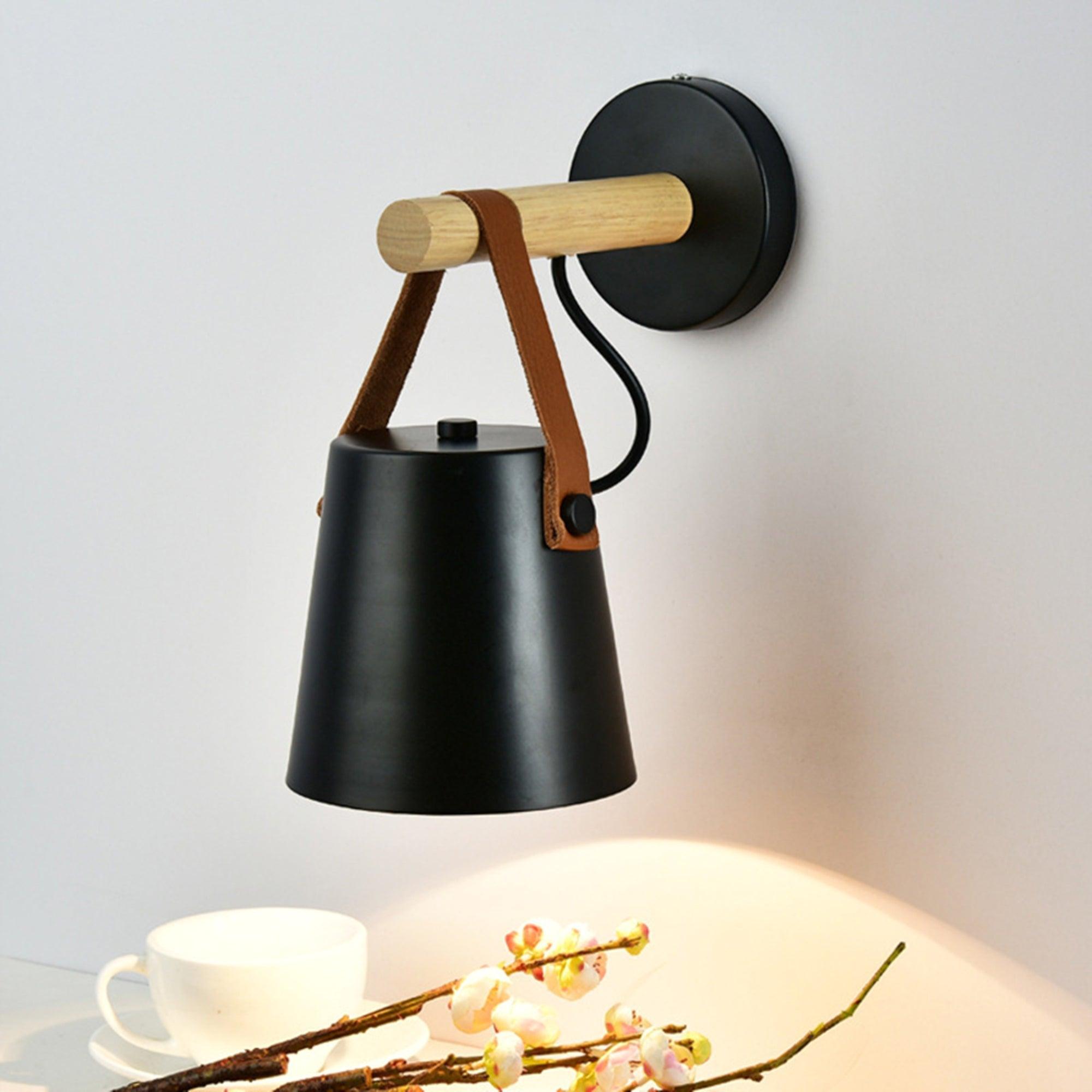 Konic Wandlamp - Stijlvolle Muurlamp Met Houten Accenten