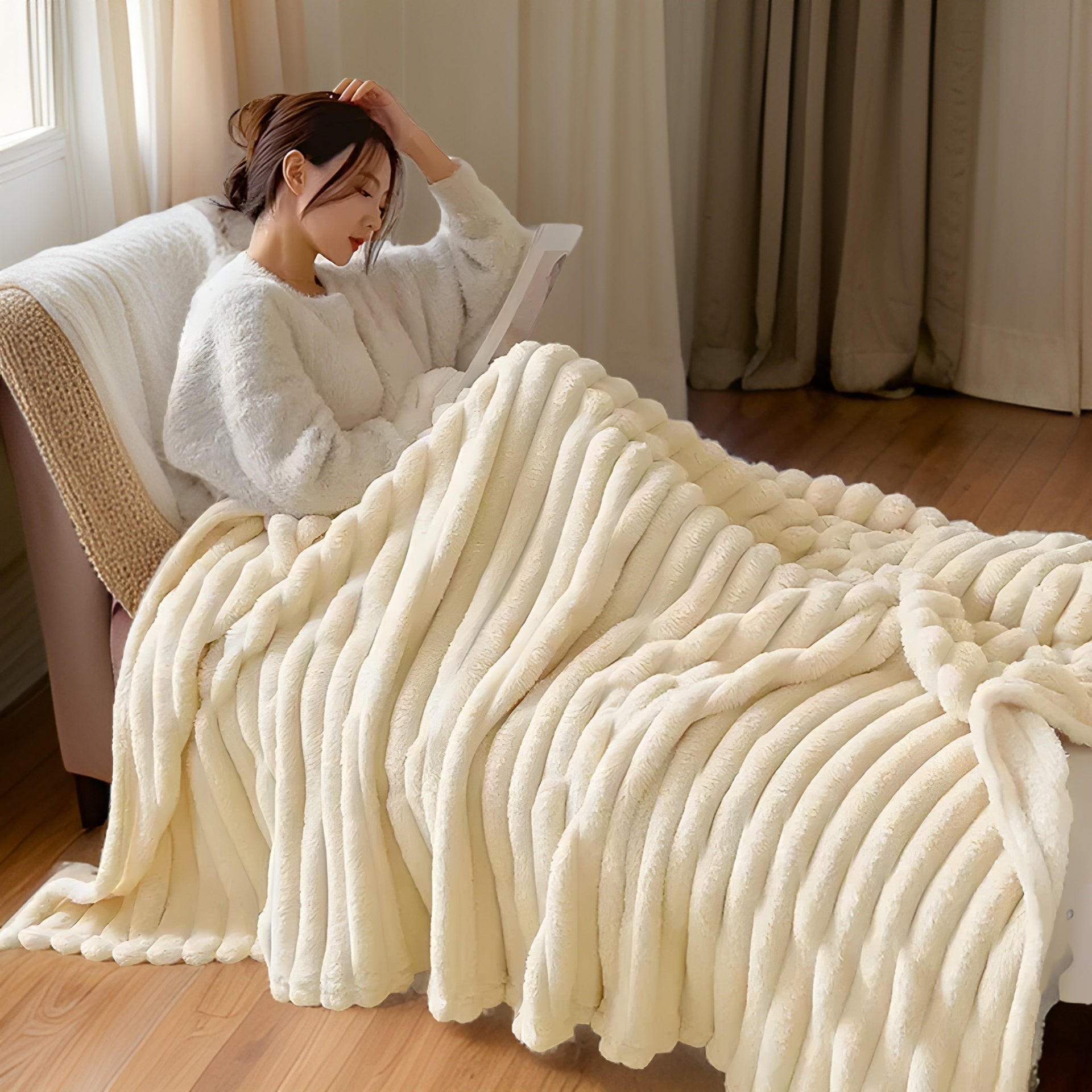 Superzachte Fluwelen Fleece Deken - Luxe Comfortabele Deken voor Bank en Bed